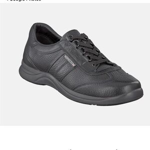 Mephisto Hike Leather Outdoor Sneaker Metallic Black Grey 9 US